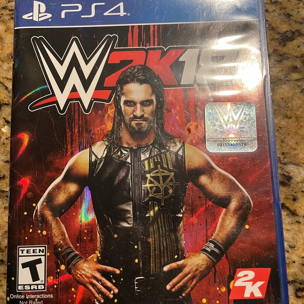 WWE 18 for PS4 - Black and Red Cover